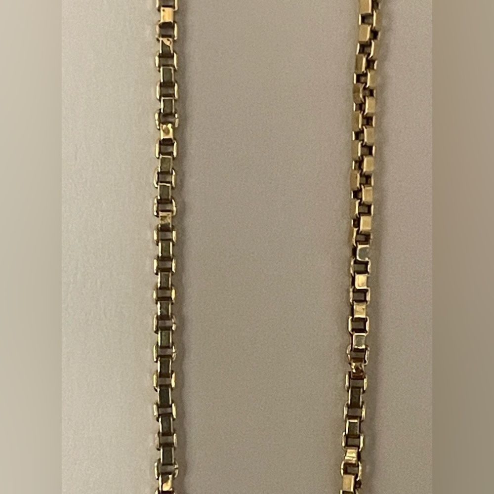 14k solid yellow gold box chain